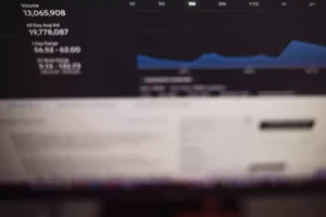 Personal banking information on a computer screen.