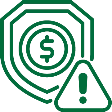 illustration of a shield and an exclamation point