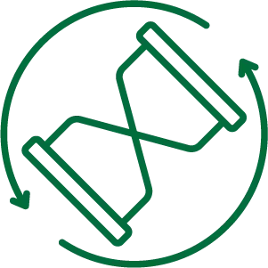 illustration of a hourglass turning over