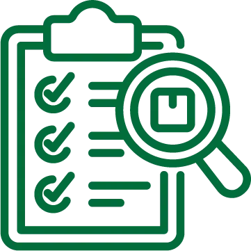 illustration of a clipboard with all items checked and a magnify glass looking closer at it