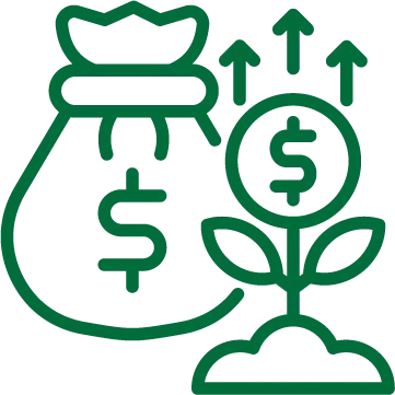 Illustration of money growing
