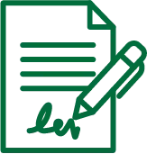 illustration of a document being signed with a pen