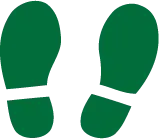 illustration of two footprints