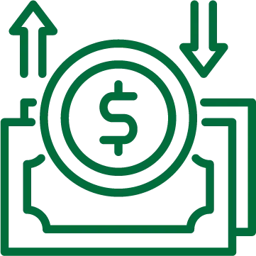illustration of money coming in and going out
